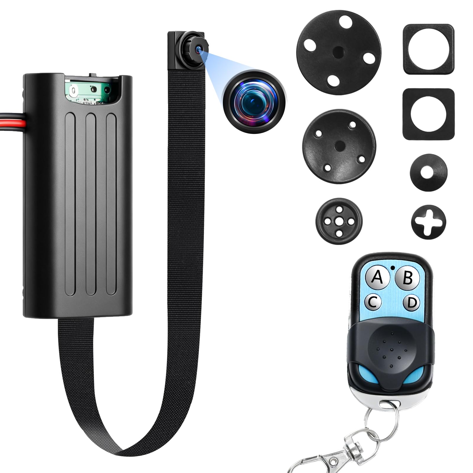 Mini Telecamera Spia, Micro Telecamera Nascosta 1080P HD, Spy Cam Interno Invisibile Bodycam Rilevamento del Movimento Lunga Durata Batteria