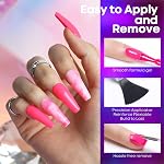 Modelones Gel Nail Polish 6 Colors Spring Summer Neon Hot Pink Blue Purple Green Yellow Gel Polish Set Soak Off Gel Nail Kit Manicure DIY Nail Art Salon Home Gift