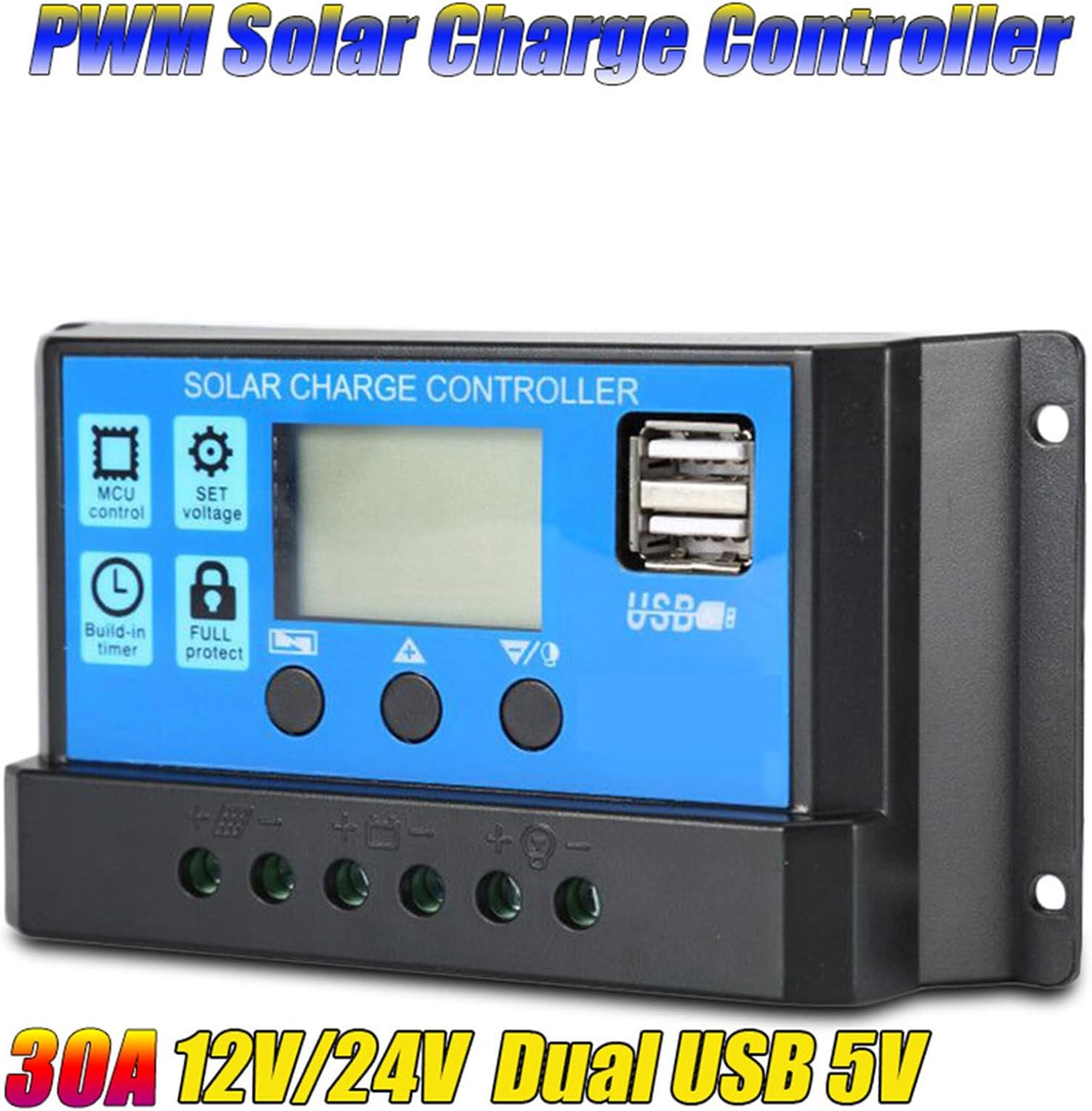 Solar Power Kit | Portable Power Station with 300W Solar Panel - for RV Off Grid with Battery and Inverter, 30A Charge Controller, Inverter.