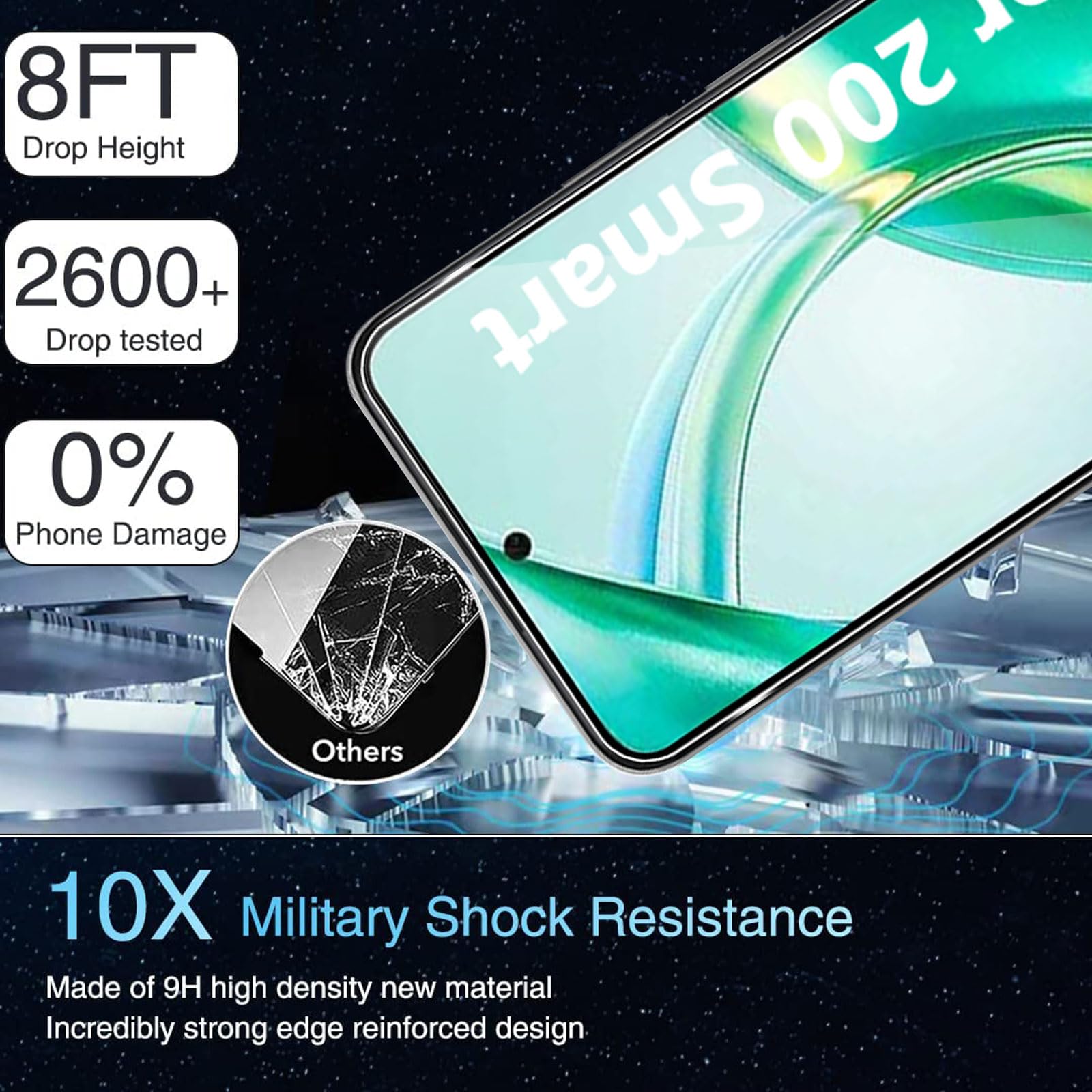 Kit Protection Honor 200 Smart 5G - Verre Trempé 9H écran + Objectif Caméra