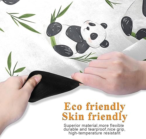 Miniatura 3 de Pandas Leaves Yoga Mat Non Slip Thick Kids Eco Friendly Rubber Workout Foldable Yoga Mat Women Exercise