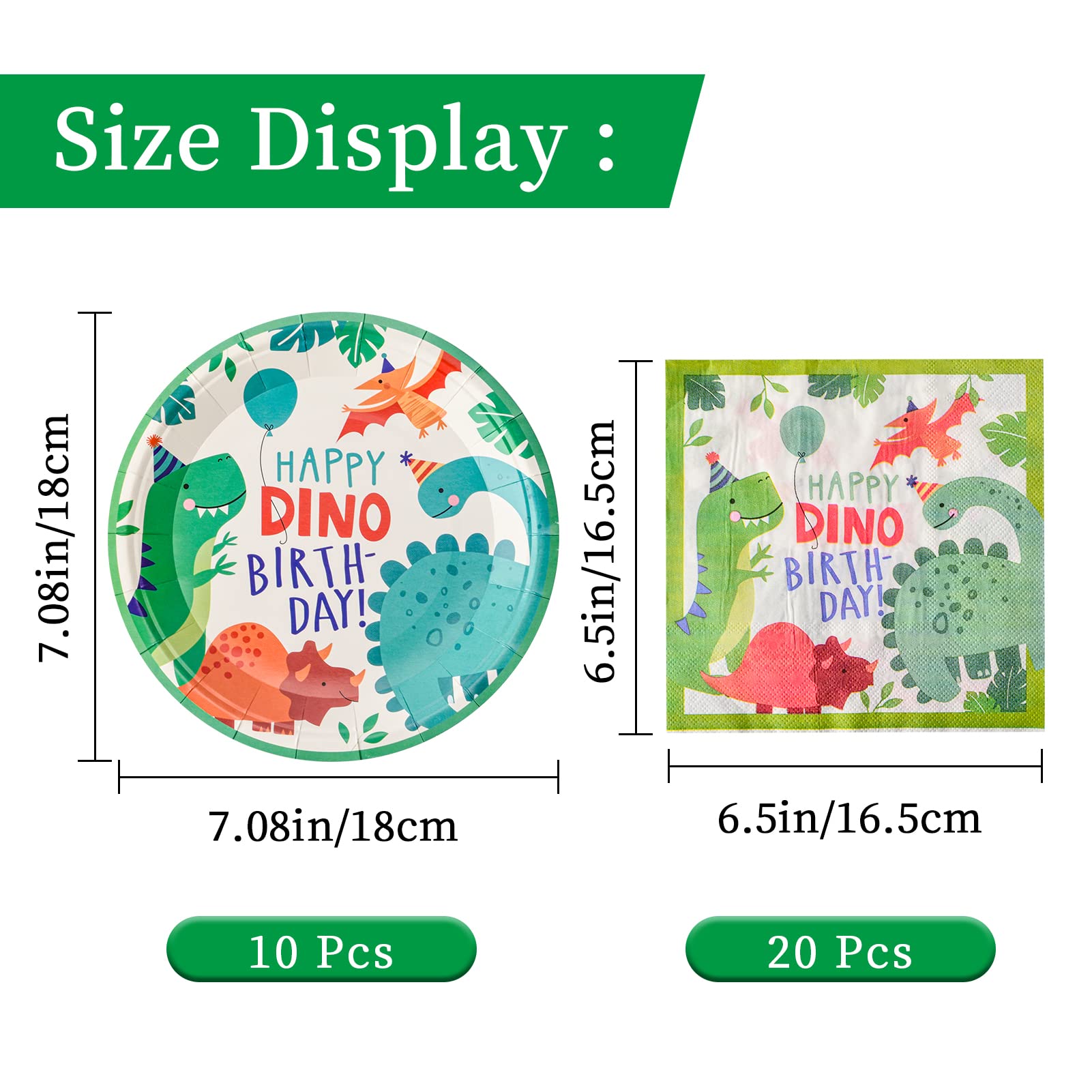Set Stoviglie Dinosauro Per Feste - 100 Pezzi Monouso Per 20 Ospiti, Piatti, Bicchieri E Tovaglioli - Foto 10