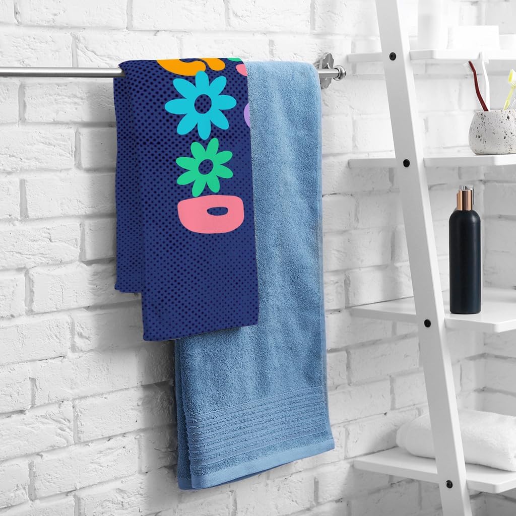 All is Good - Positive Vibes Polycotton Towel - Retro Graphic Gift - 30 x 60 inches