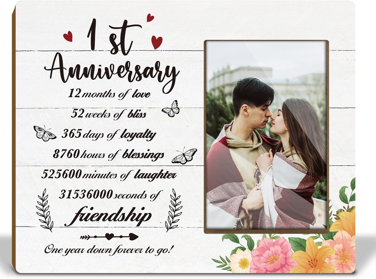 Anniversary Picture Frame Gift For Women Men Husband Wife, Gifts For First Anniversary Couple Gifts For One Year Anniversary Picture Gifts Photo Gifts /13