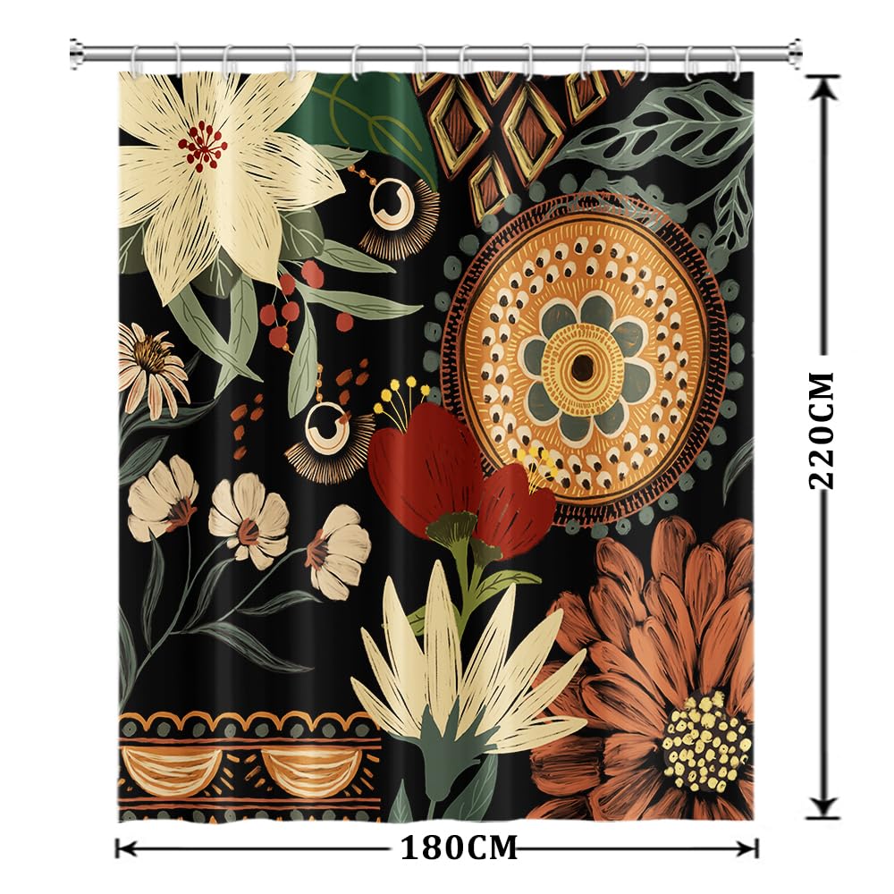 Uiiooazy Boho Shower Curtain - Image 2