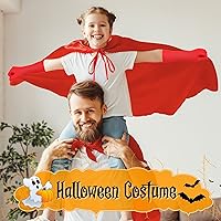 Vista 7 de 2 piezas de capa roja y guantes para niños, capas de Halloween para niñas, capa de bruja, vestido elegante para Halloween, cosplay, disfraz, fiesta