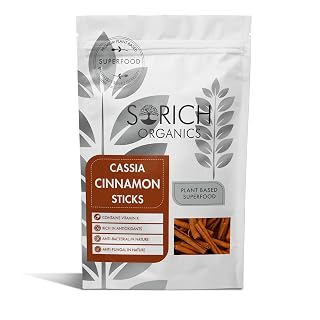 Sorich Organics Cassia Cinnamon Stick 100gm | Dalchini Sticks | Cinnamon Sticks | Cinnamon Quills | Sabut Dal Chini, Karuvapatta 100g | Immunity Booster…