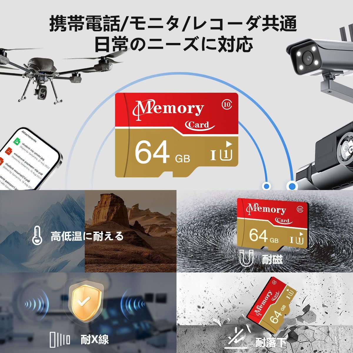 Amazon.co.jp: マイクロカード 64GB メモリーカード UHS-IU 4K 高速