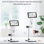 Andonstar Digital Microscope, 5" 1080P Coin Microscope Camera for Error Coin with 7.3" Metal Stand for Adults Kids, Handheld USB Coin Magnifier with 8 Adjustable LED Lights, Windows Mac PC