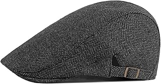 Newsboy Herringbone Gatsby Flat Cap Cabbie Driving Double Layers Ivy Irish Hat
