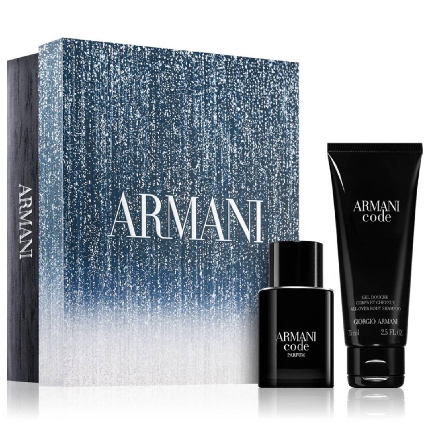 Giorgio Armani Code Uomo Parfum 50 ml – Confezione Regalo con Gel Doccia 75 ml – Profumo Maschile Elegante e Intenso
