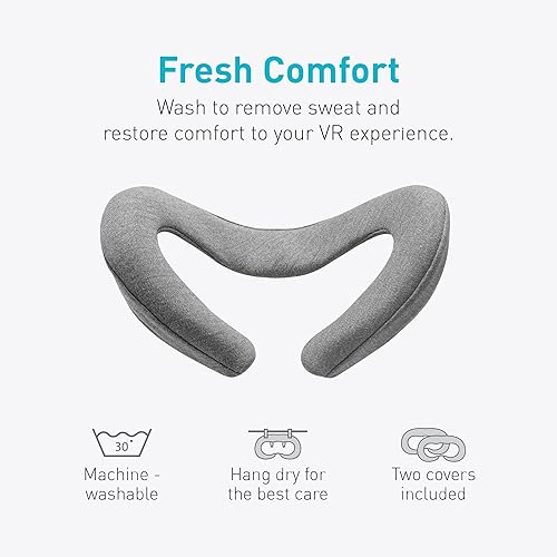 Miniatura 6 de VR Cover for Meta Quest 3 - Washable Hygienic Cotton Cover (Dark Grey, 2 pcs)