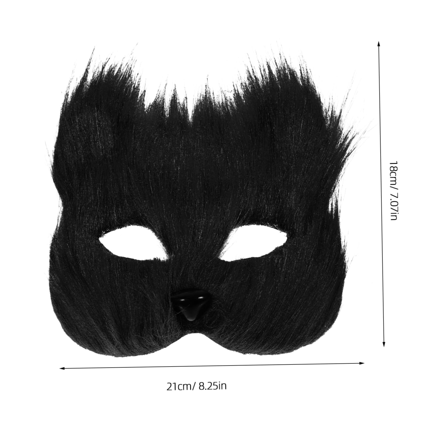 WHAMVOX Halloween Mask Plush Fox Mask Women's Half Mask for Dance Shows and Themes Parties Decor