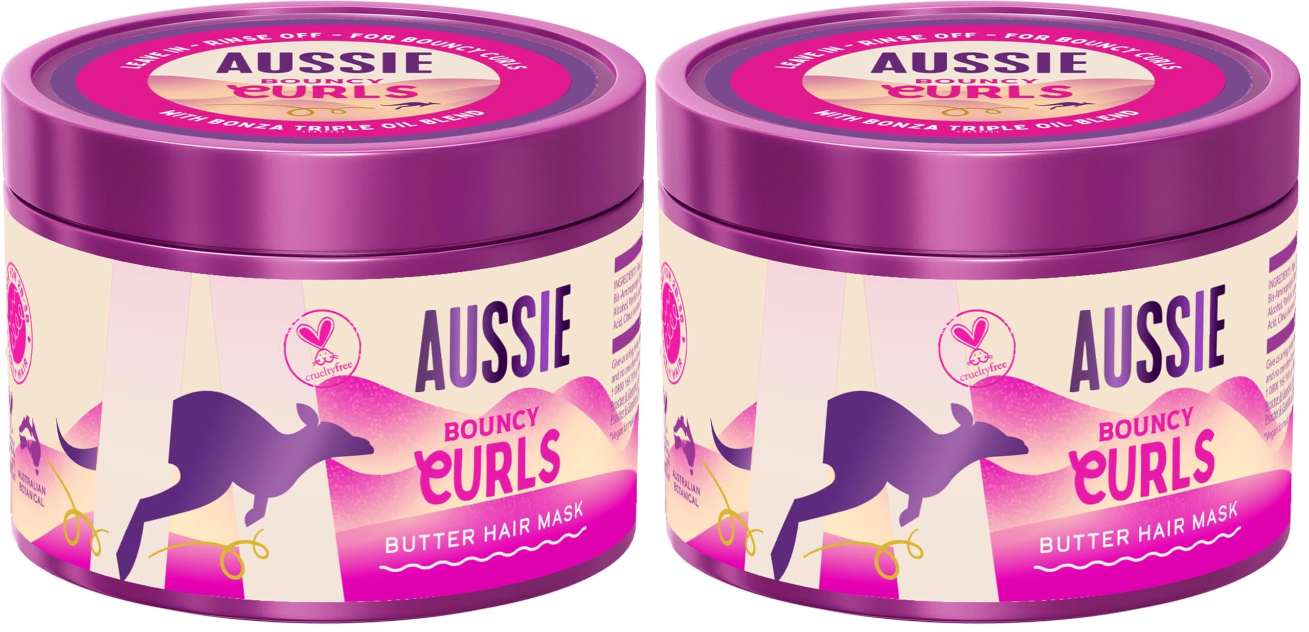 Aussie Bouncy Curls Kıvırcık ve Dalgalı Saçları Açan ve Nemlendiren Saç Maskesi 500ml (2 paketi)