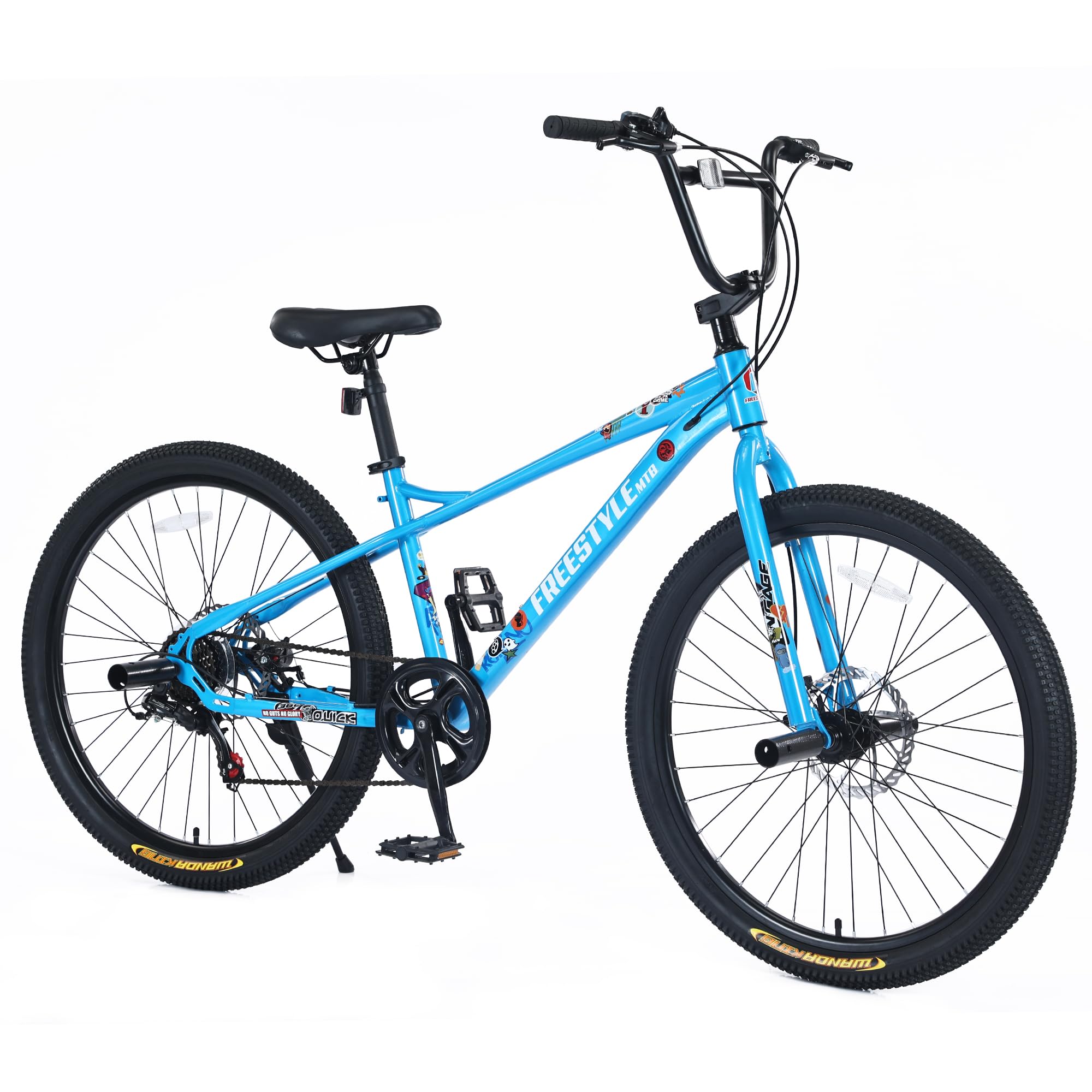 BALINGE 26 Inch Mountain Bike for Kids Ages 12+ Years Old,MTB 7 Speeds Bicycle,Dual Disc Brake Kids' Bicycles for Boys Girls,Multiple Colors (Blue Color, 26)
