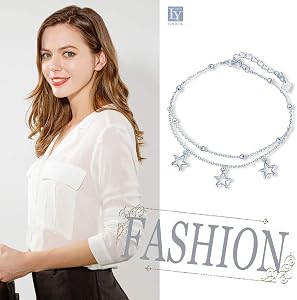 Yumilok Bracelet De Cheville Argent 925 – Étoile De Mer, Coquille & Sirène Zircon Perle, Chaîne Ajustable Été