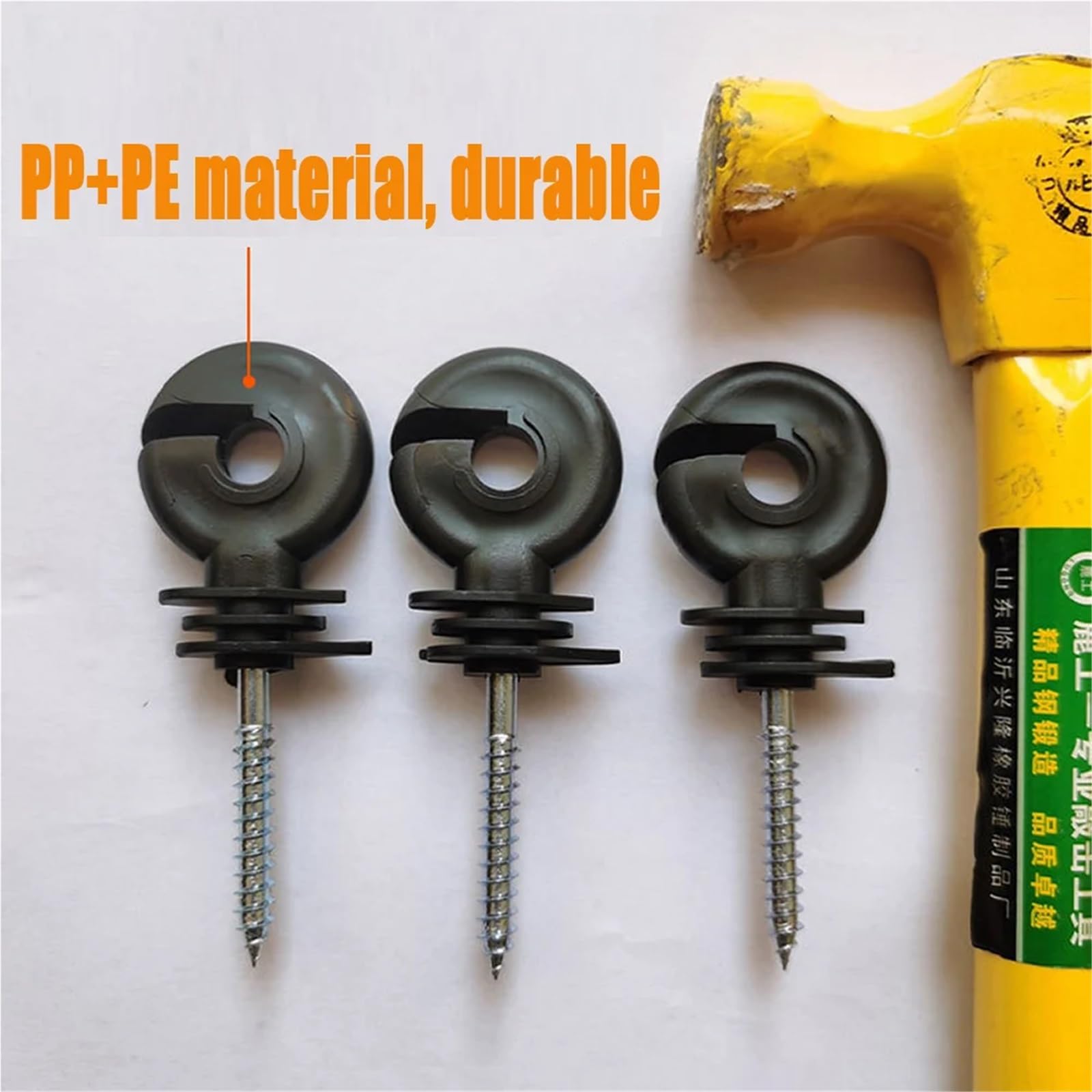 100 piezas de aisladores for cercas eléctricas, atornillables, for postes madera, for pastos, jardín, accesorios y herramientas Para Postes(100 red insulators)