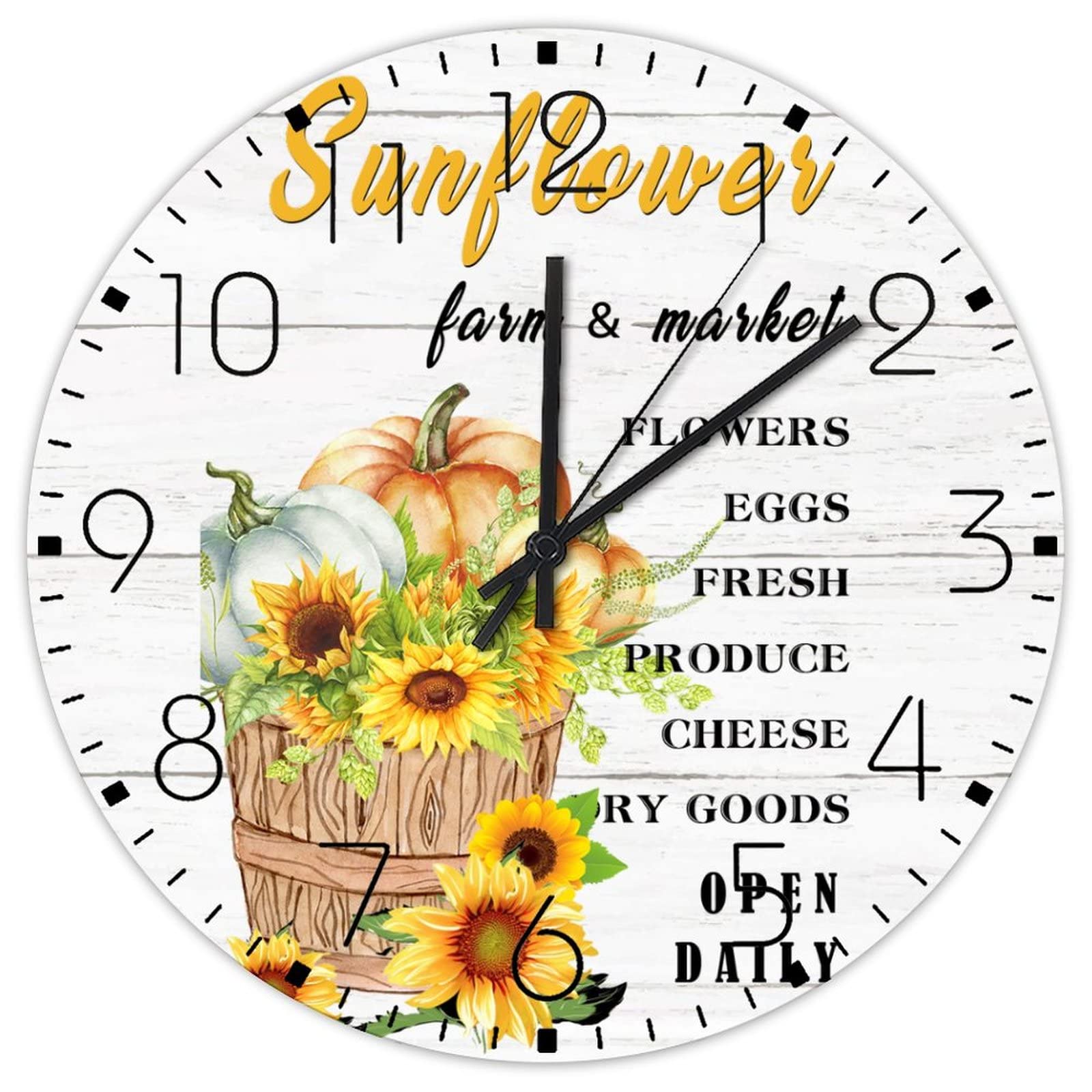 Horloge tournesol en bois rustique : une idée cadeau déco chaleureuse