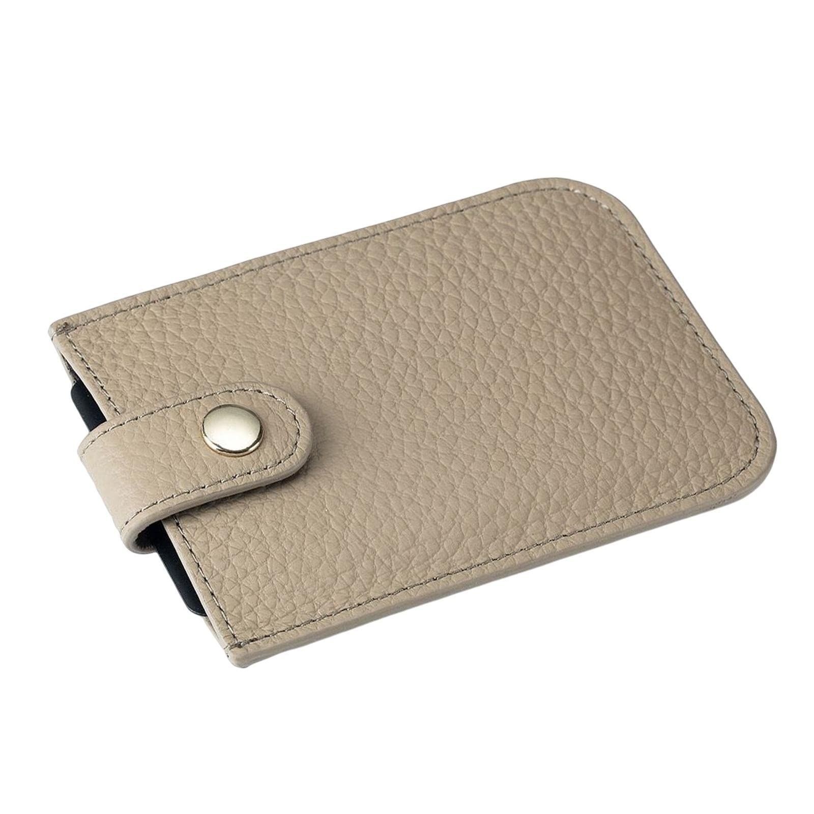pocket modern card holder storage case women men minimalist slim wallet gray