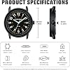 PINDOWS Analogue Quartz Wrist Watch Silicone Band for Women/Young Women Students Easy to Read Waterproof Unisex Luminous Dial