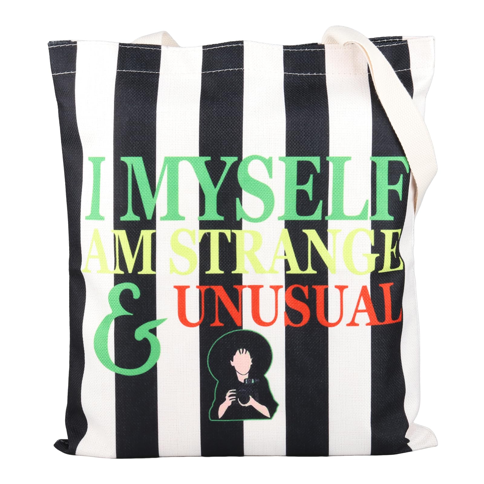 FOTAP Lydia Gift Horror Movie Gift Lydia Quote Tote Bag Halloween Bag Gift Sandworm Gift Goth Gift Horror Movie Lover Gift Gothic Gift (myself tote)