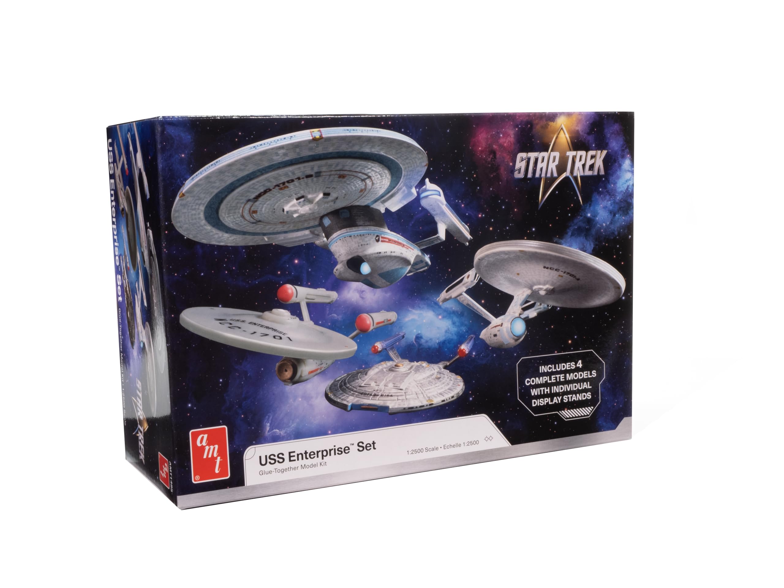 Kit de modelo a escala 2500 de la nave USS Enterprise de Star Trek de cuatro naves, set 1