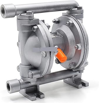 Chemical Pump Air Operated Double Diaphragm Pumps 1/2" 19 L/min 5GPM Pneumatic Aluminum Alloy Liquid Fuel Pump Water TreatmentSantoprene Diaphragm