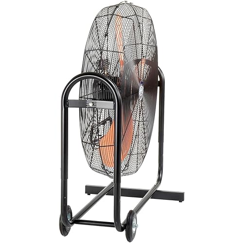 Miniatura 2 de Global Industrial Ventilador de tambor portátil de 36 pulgadas, accionamiento directo, 13,300 CFM, 2/3 HP, 2 velocidades, 120 V, ventilador de