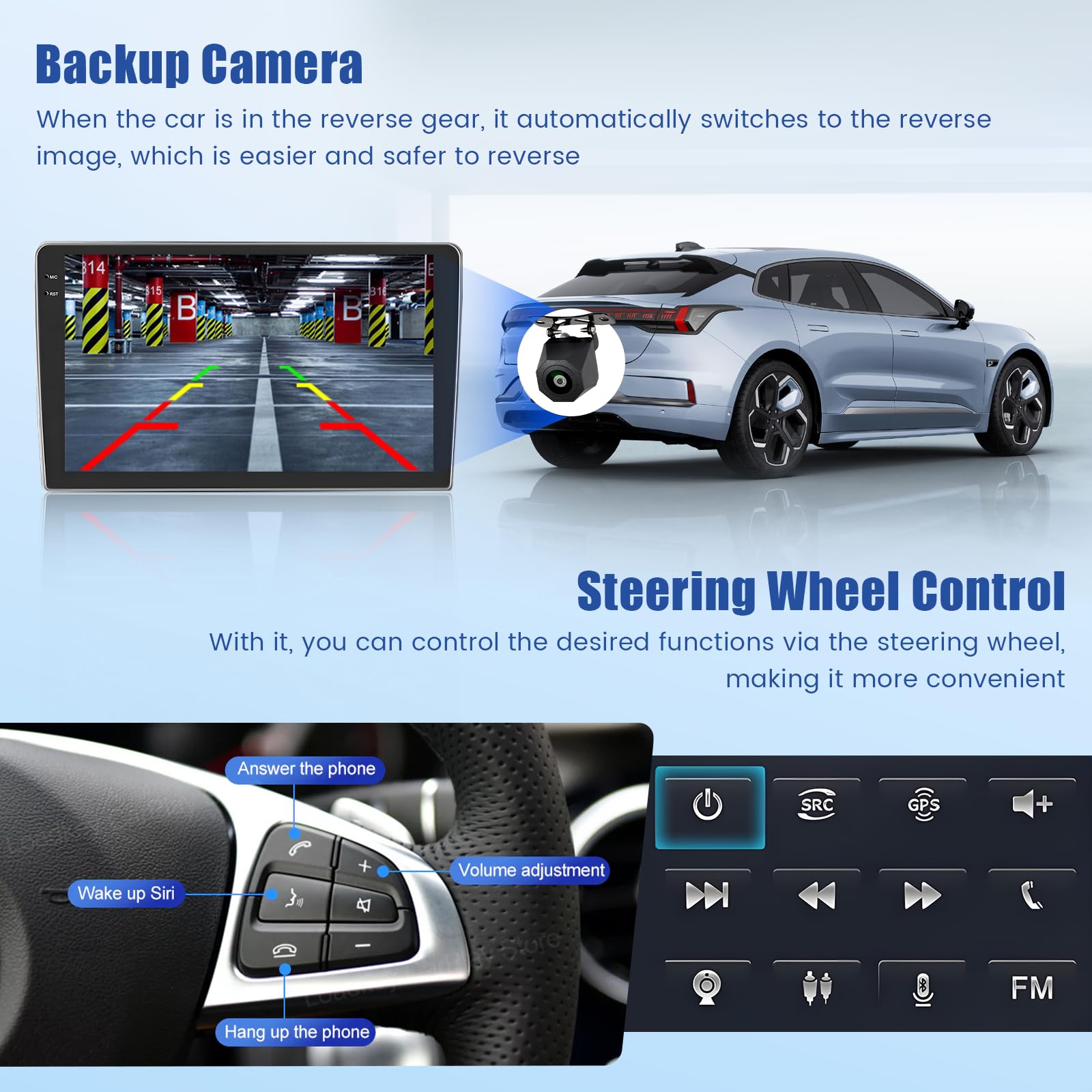 [4G+64G] Inefala Android 15 Radio Coche para Fiat Bravo 2008-2013 con Wireless Carplay Android Auto, 9" Pantalla Autoradio con GPS WiFi RDS/FM Bluetooth EQ SWC Cámara Trasera Mic