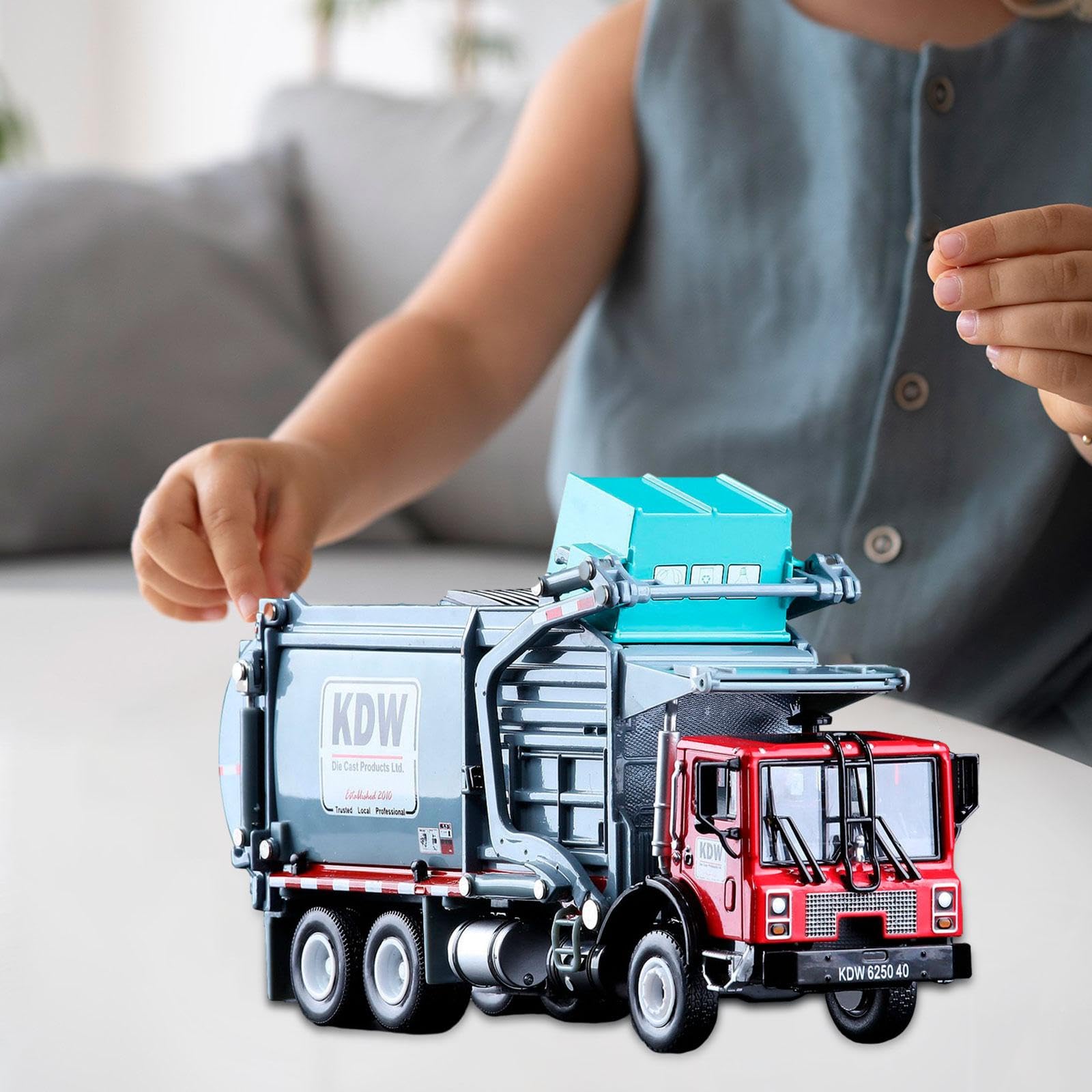 Kinder Baufahrzeug Spielset mit LKW Spielzeug für Jungen, grau