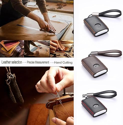 Miniatura 4 de Funda para llavero compatible con Mazda (2020  2024) Mazda 3, Marrón