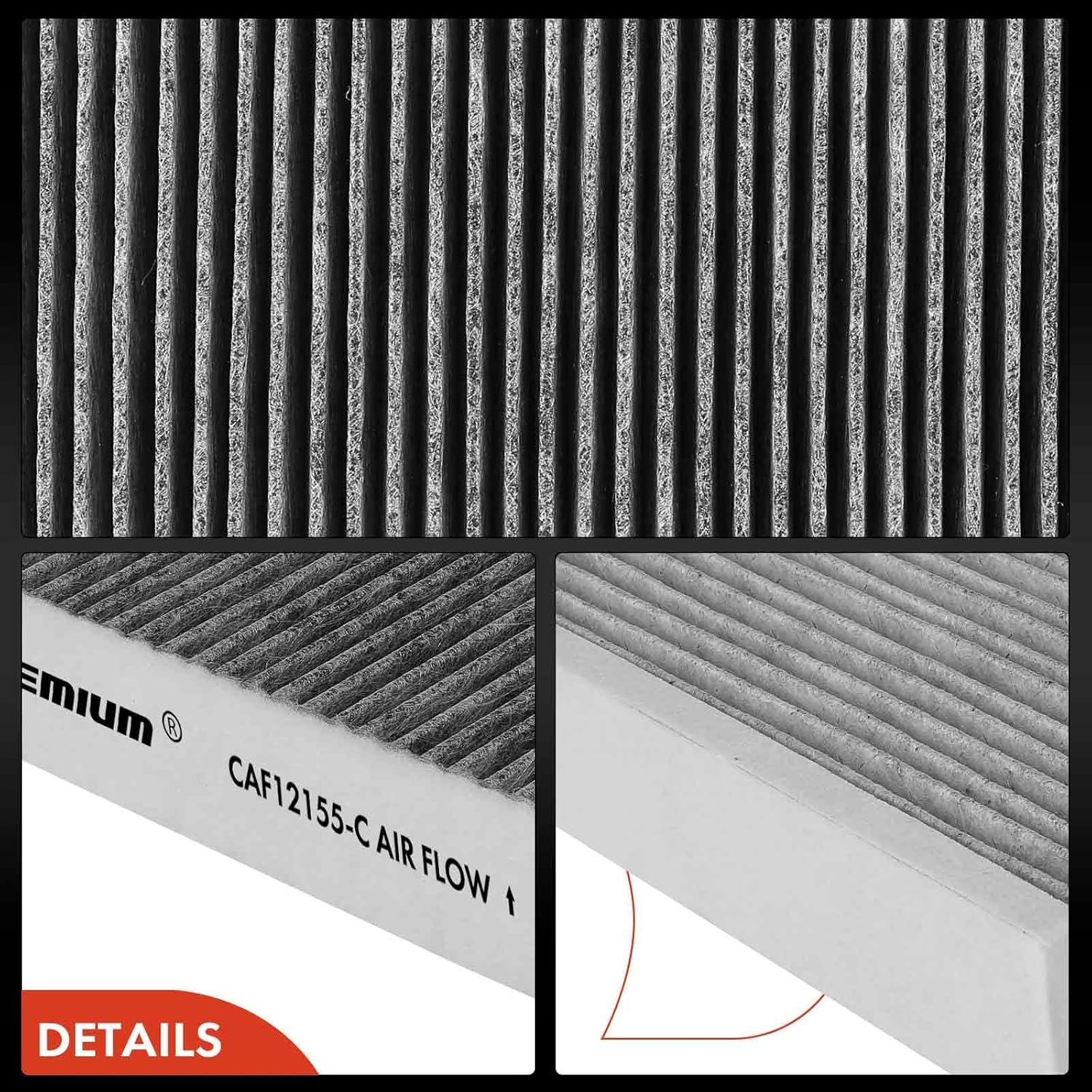 A-Premium 2-PC Cabin Air Filter with Activated Carbon Compatible with Volvo XC60 2019-2023, XC90 2016-2023, S60 2019-2023, S90 2017-2023, V60 2019-2023, V60 Cross Country, V90, V90 Cross Country