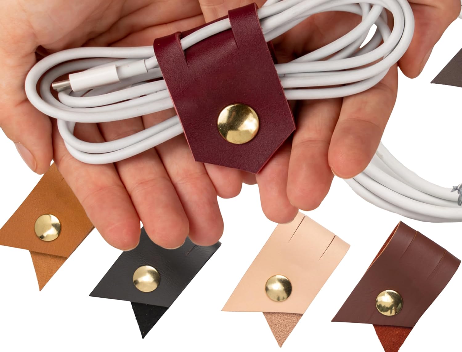 KEYAIIRA - 20 PIECES - Large Cable Organizer, Cord Keeper, Cable Organizer USB Holder, Cable Straps, Earbud case, wrap Headphone, Headset Winder, Earphone Clips Ties, stocking stuffers gifts travel