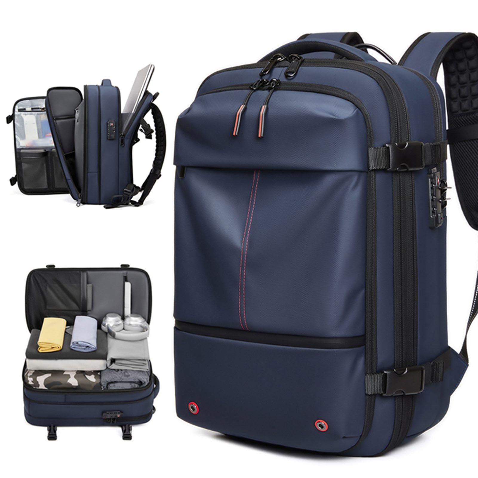 Zunate Zaino Multifunzionale a Compressione Sottovuoto con Design Confortevole e Scomparto per Laptop Dedicato per Viaggiatori D'affari