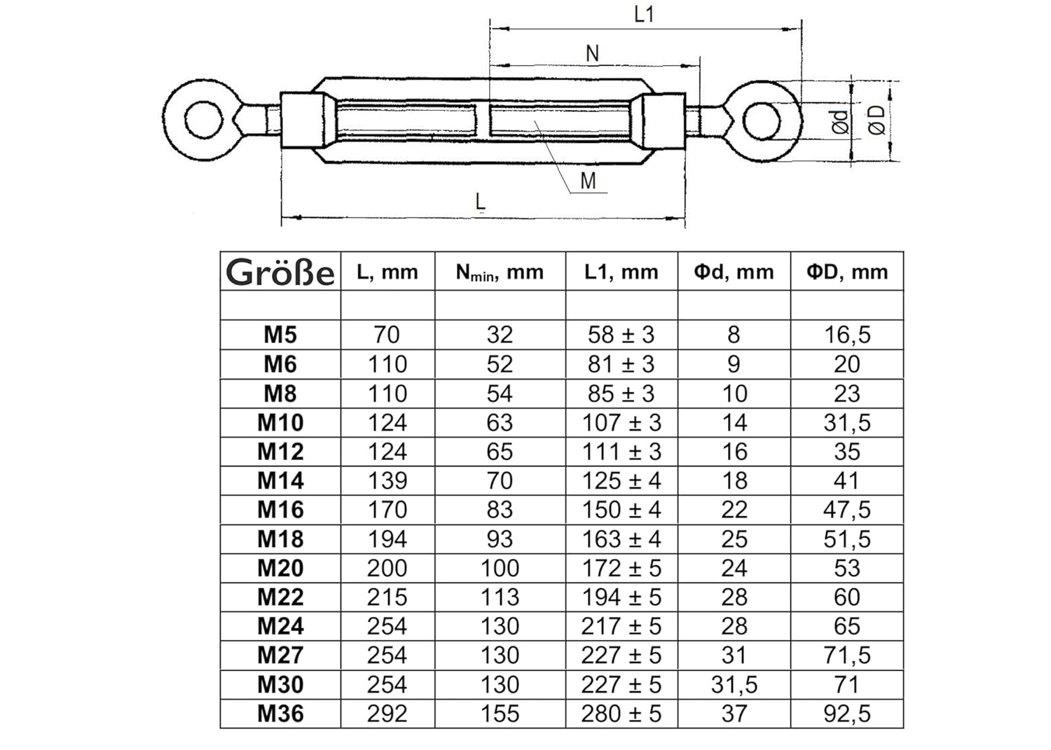 Turnbuckle Wire Tensioner Rustproof Super Stable Turnbuckle Screw