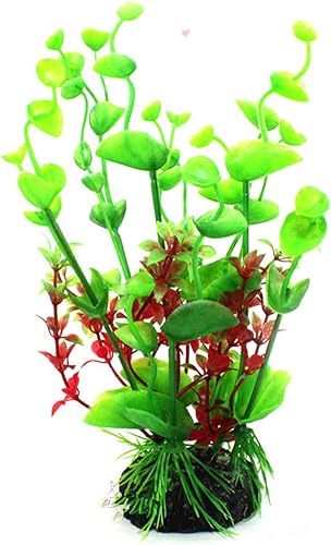 Miniatura 6 de shlutesoy Simulación Plantas de agua de plástico Acuario Tortuga Tanque Paisajismo Púrpura