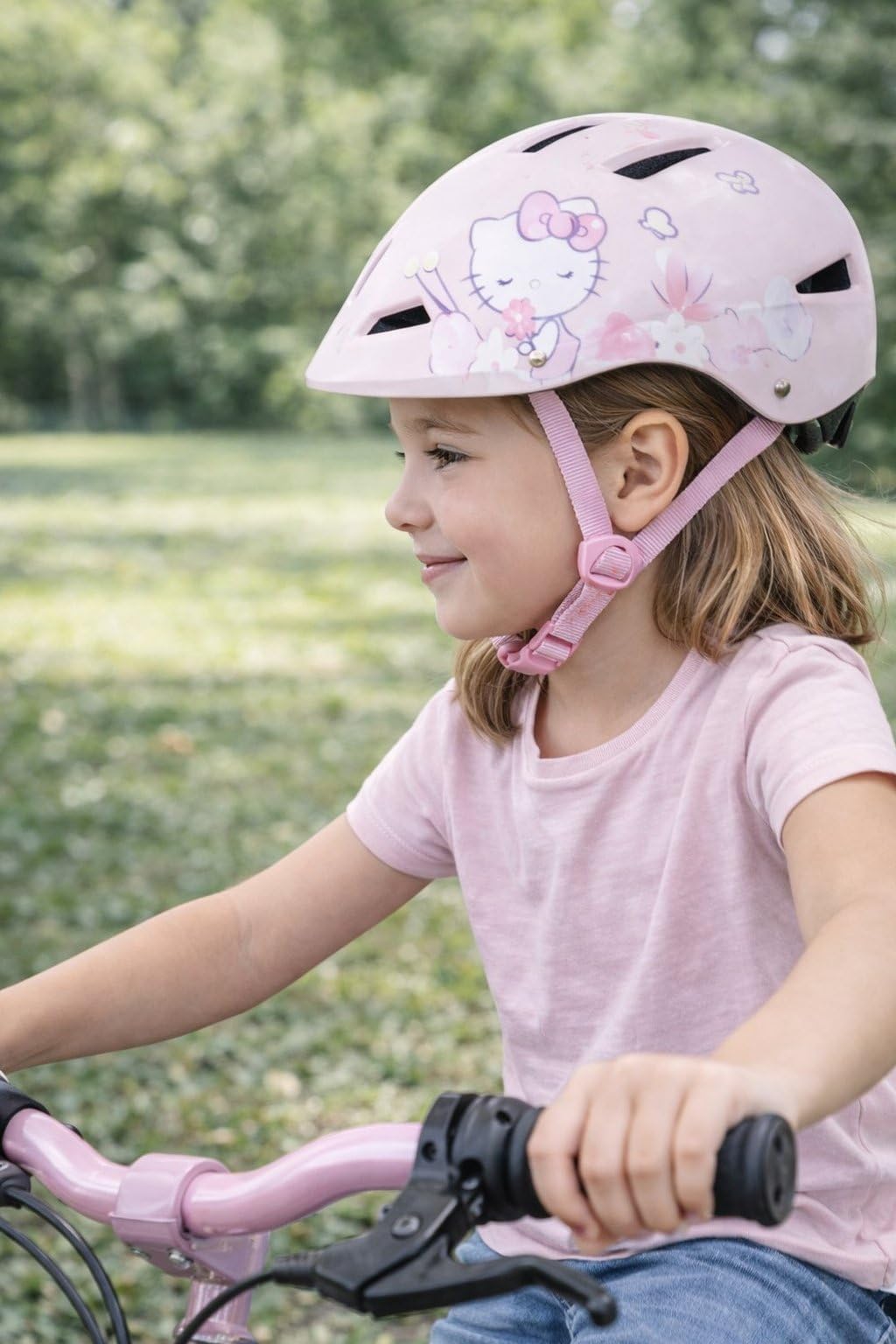 Hello Kitty Casco Bici Easy Taglia M 52-56 cm Bambina - Casco Bambina Con Rotella Regolabile e Ventilazione