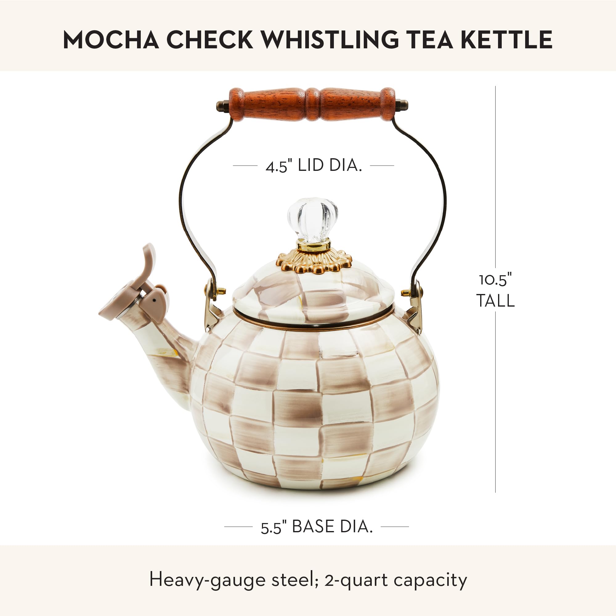 Amazon.com: MACKENZIE-CHILDS Enamel Whistling Tea Kettle