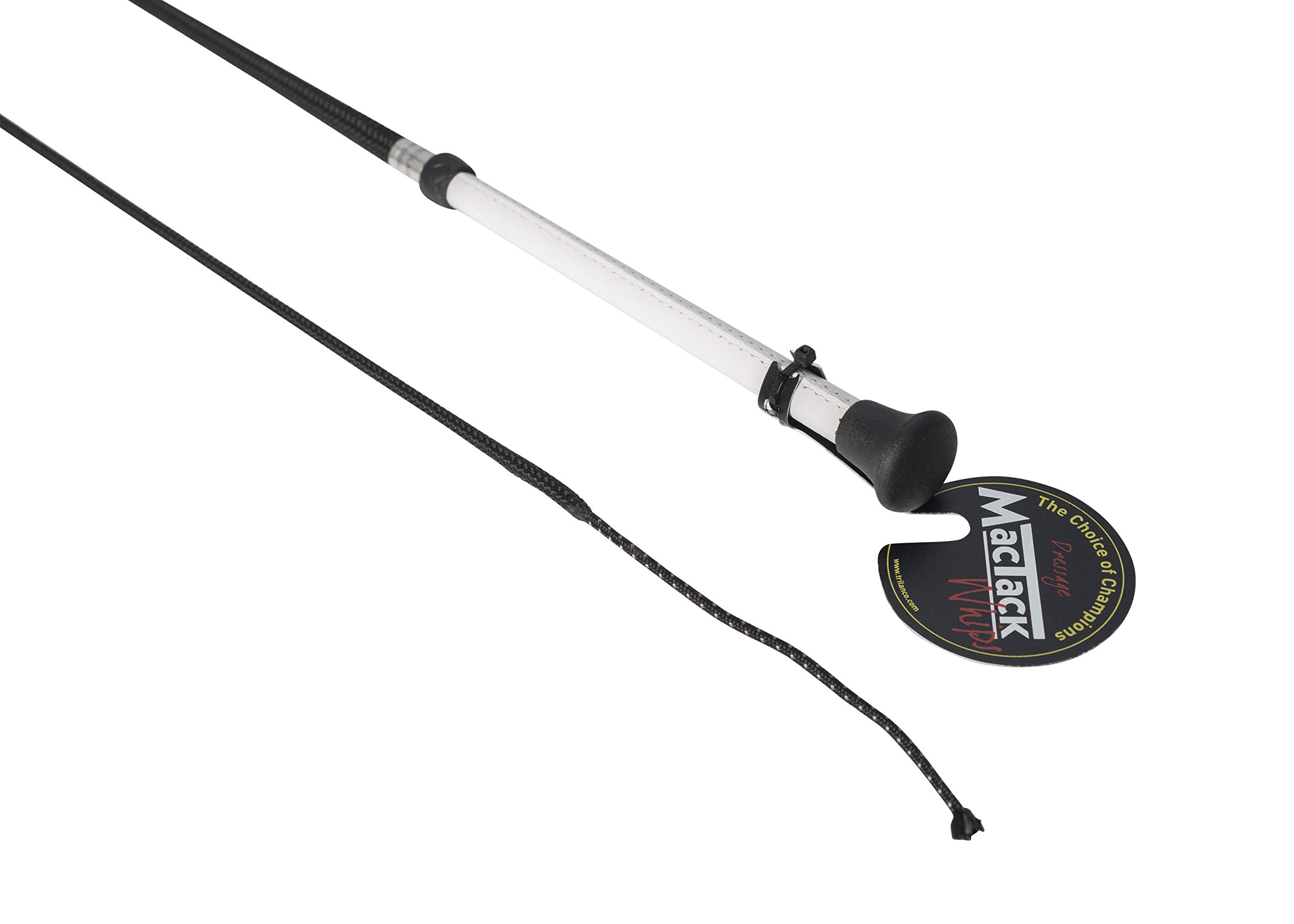Frustino da Dressage Cw26, 99 cm, Nero con Manico Bianco Unisex Adulto