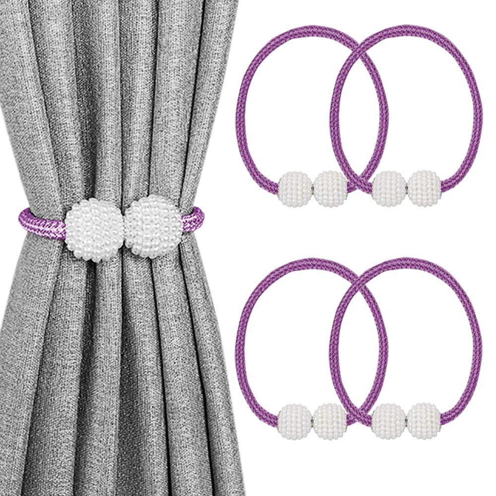 Oudini B Curtain Tiebacks, Curtain Tie Acks Rope Curtain Holder Uckles Curtain Holdbacks/B/4 Pack