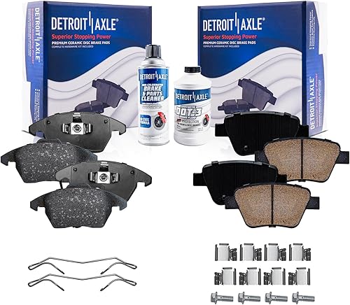 Miniatura 120 de Detroit Axle - Pastillas de Freno Delantero para Ford Fusion Lincoln MKZ Zephyr Mercury Milan Mazda 6, Pastillas de Freno Cerámica Reemplazo
