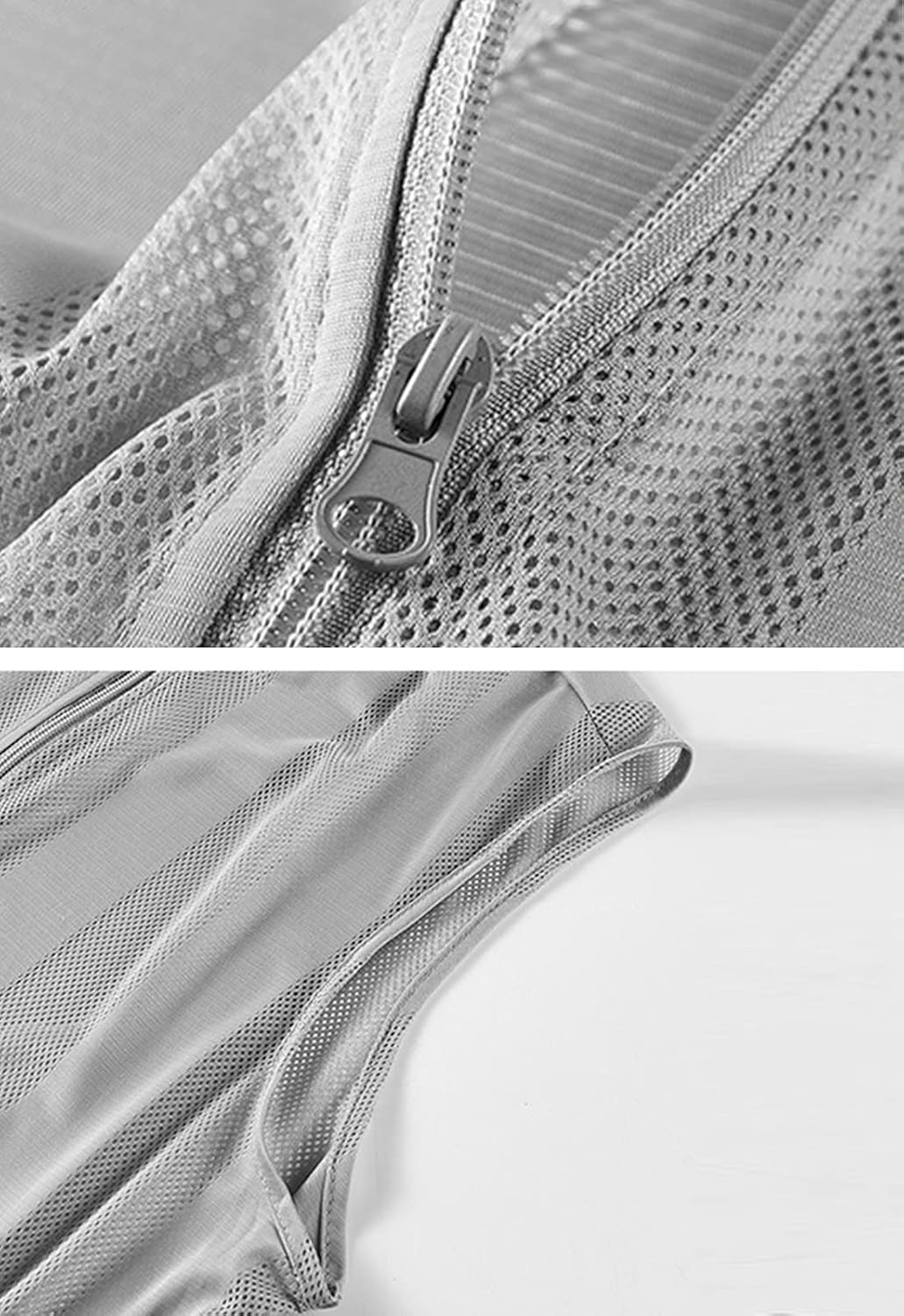 Flygo Men's Summer Casual Lightweight Breathable Mesh Cycling Travel Zip Vest - Image 6