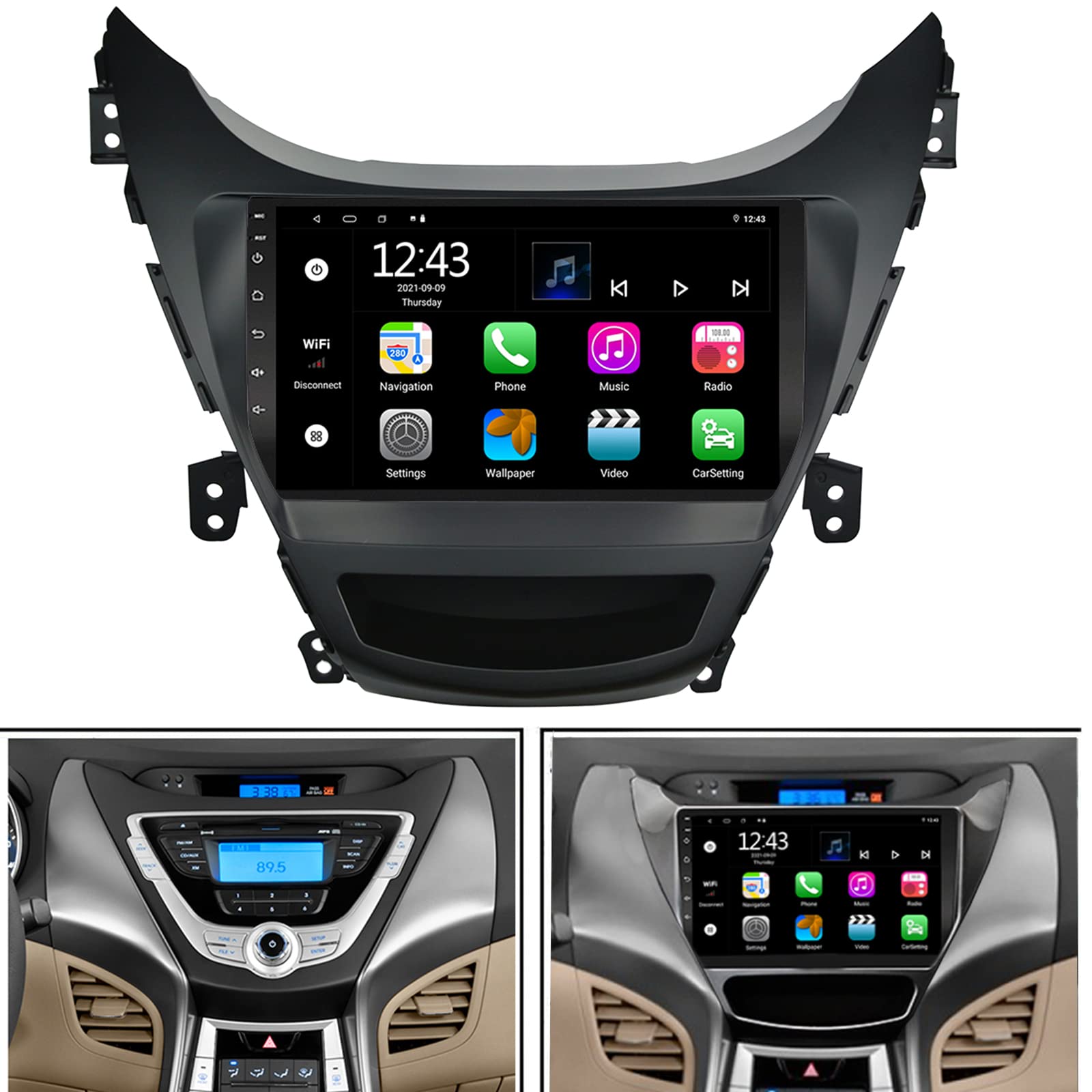 Buy Cocheparts Car Stereo for Hyundai Elantra Radio 2011,2012 Android