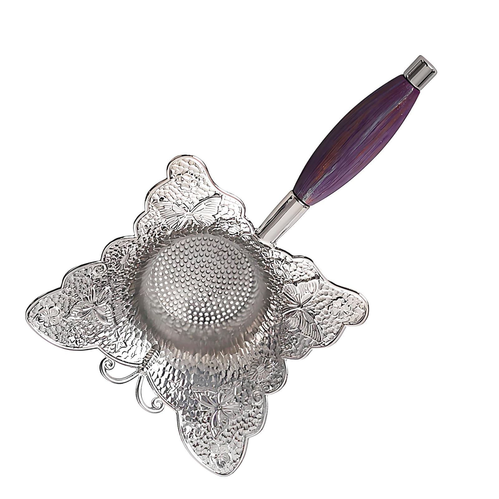 JSGHGDF Premium Metal Tea Infuser Tea Strainer Butterfly Shape Kitchen Tool Great for Precises Brewing and Draining in Kitchen Multipurpose Strainer