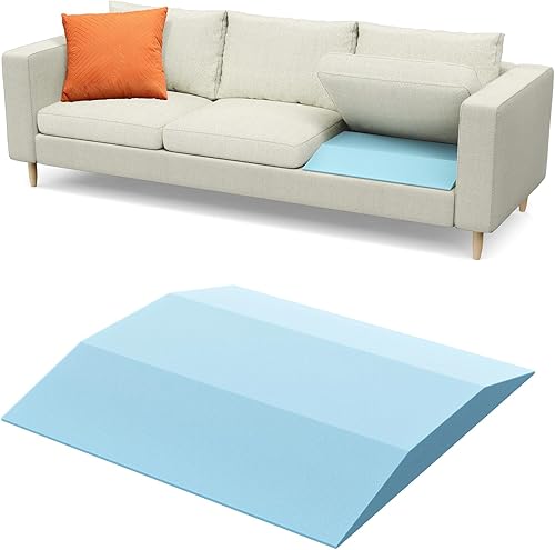 Soporte de cojín de sofá para asiento caído, 20 x 20 pulgadas, cojín de espuma trapezoidal de alta densidad para sofá, soporte de sofá para debajo