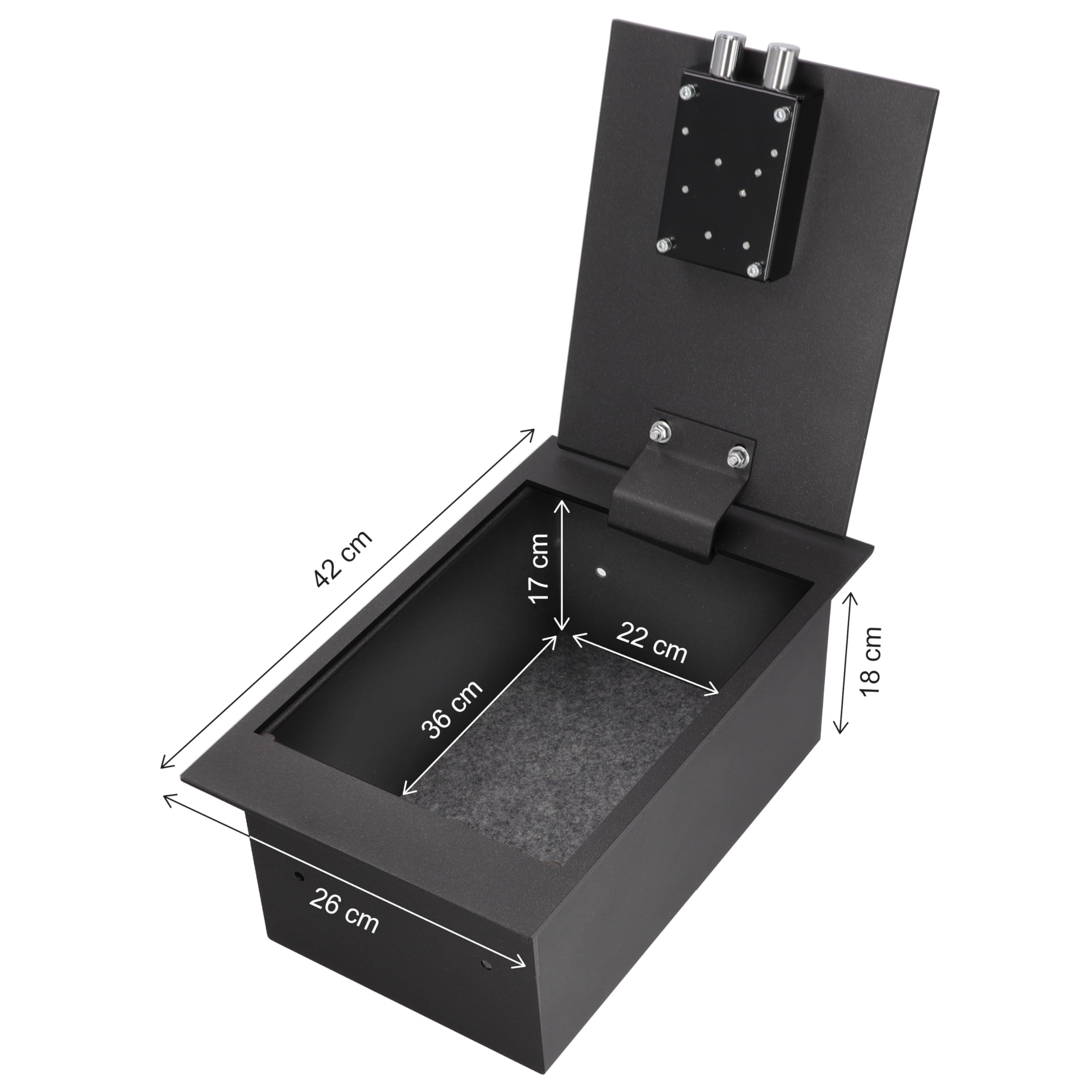 Brihard Coffre-Fort A4 à Fixer Au Sol – Serrure à Clé Haute Sécurité – 13,5 L – Invisible Sous Tapis Ou Meuble – Acier Robuste 6 Mm – Protection Ultime Pour Documents, Bijoux & Argent