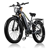 BURCHDA E Bike Herren Damen Elektrofahrr&auml;der, Ebike mit 48V 20Ah Lithium Batterie, Falten Offroad E Bike 20 * 4.0 Zoll,7-Gang Getriebe Fatbike mit LCD-Display,Reichweite bis zu 110KM