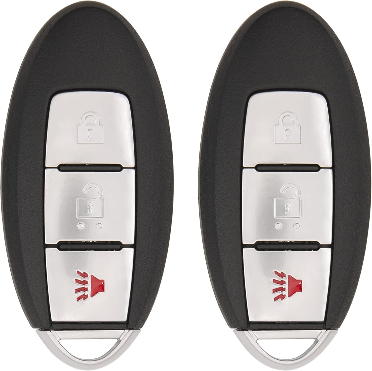 Keyless2Go Replacement for 3 Button Proximity Smart Key Nissan KR5S180144014 IC 204 285E3-5AA1C - 2 Pack