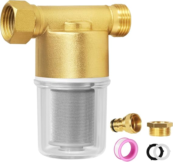 Reusable Sediment Filter Brass Inline Water Filter Reusable Sediment Filter Brass Inline Water Filter
