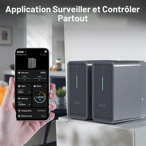 MARSTEK B2500 Accumulo per impianto fotovoltaico da balcone 2025 Ultima versione aggiornata 0% IVA, ingresso solare 1600W batteria LiFePO4 2240Wh 6000 cicli di ricarica, espandibile a 8960Wh, IP65 - 7